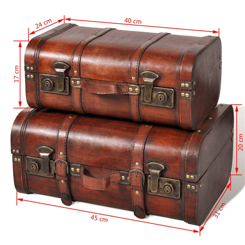 Stanford 2 Piece Vintage Trunk Set