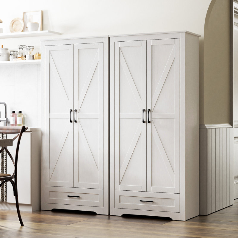 Ensemble de garde-manger 71,7 po Gracie Oaks, Blanc