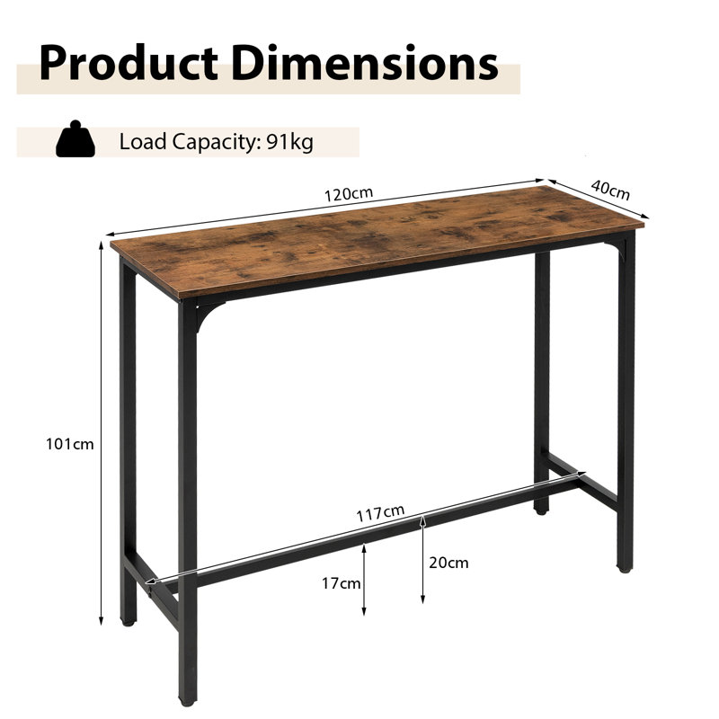 Chahna Rectangular Dining Table with Steel Base