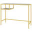 Milliron Glass Top Metal Base Writing Desk-712340112-712340118