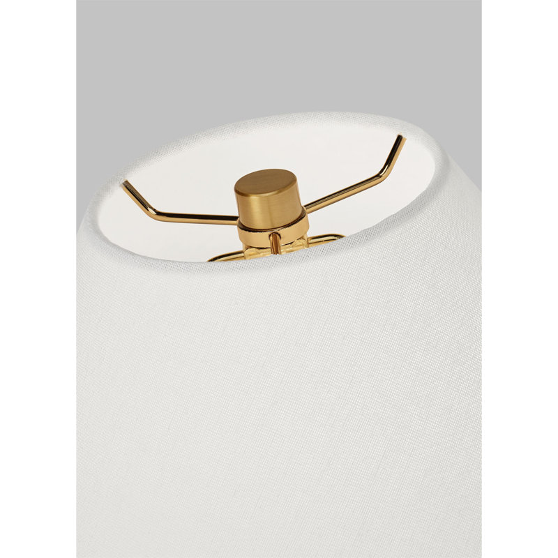 Leesa Ceramic Table Lamp, 16.5" H x 15" W x 15" D, Matte Concrete