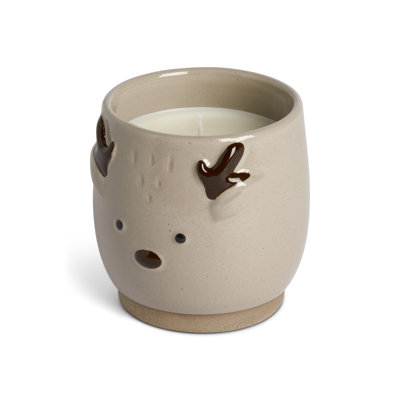 Small Ceramic Reindeer Candle - 8Oz