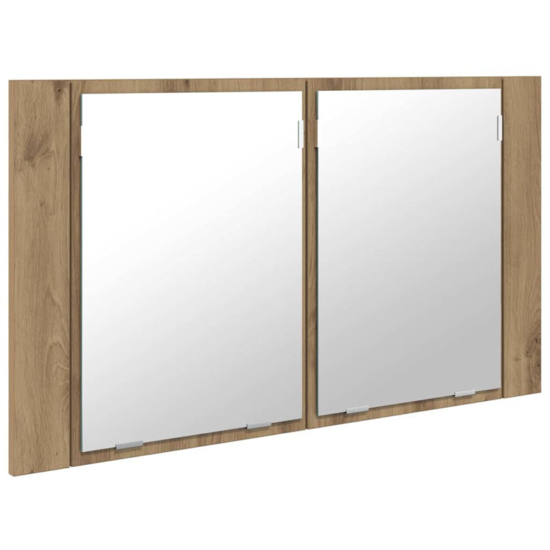 60mm W 78mm H Wall Mounted Required Medicine Cabinet Mirror, Brown Oak