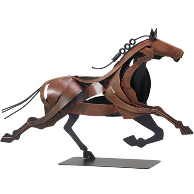 Loon Peak® Handmade Metal Horse Statue Sculpture Décor for Horse Lovers Gifts