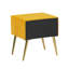 Glaser 46cm W Iron Bedside Table-1303510529