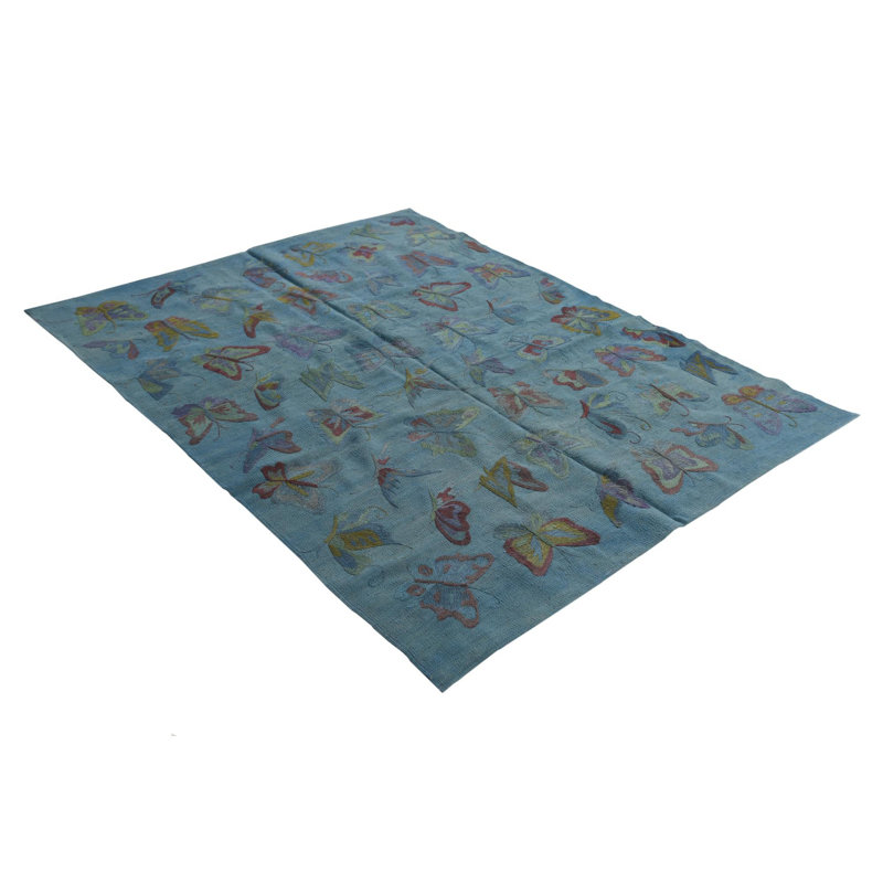Tapis bleu Parrish 4 x 6