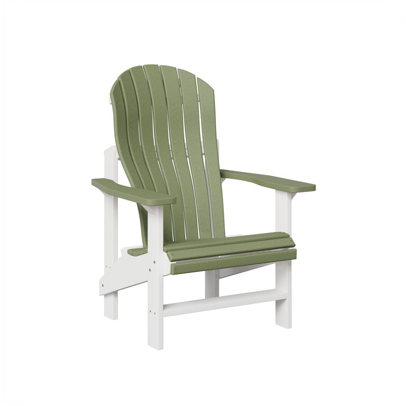 Berlin Gardens Contour Upright Adirondack Chair, Sage with White