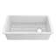Whitehaus Collection Undermount Single Bowl Fireclay Kitchen Sink with Stainless Steel Grid-734366165-734804479