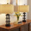 Lampe de table en verre