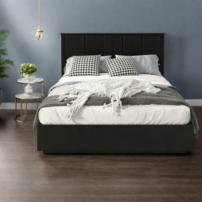 Lits en bois polyvalents de taille Queen haut de gamme, design contemporain pour la maison
