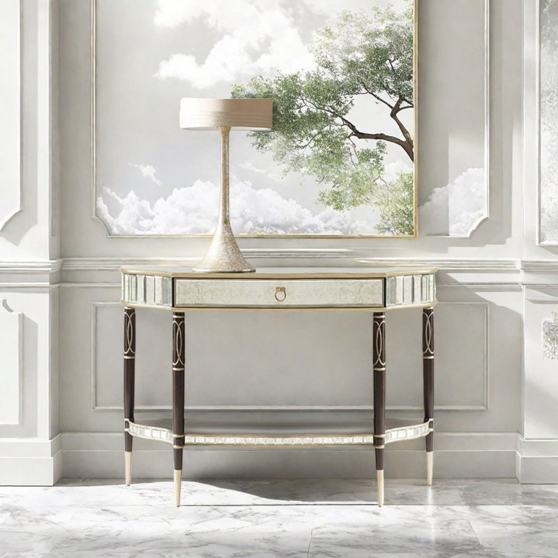 Retro Multifunctional Luxury Console Table, H 35,43 po x l 39,37 po x P 15,75 po