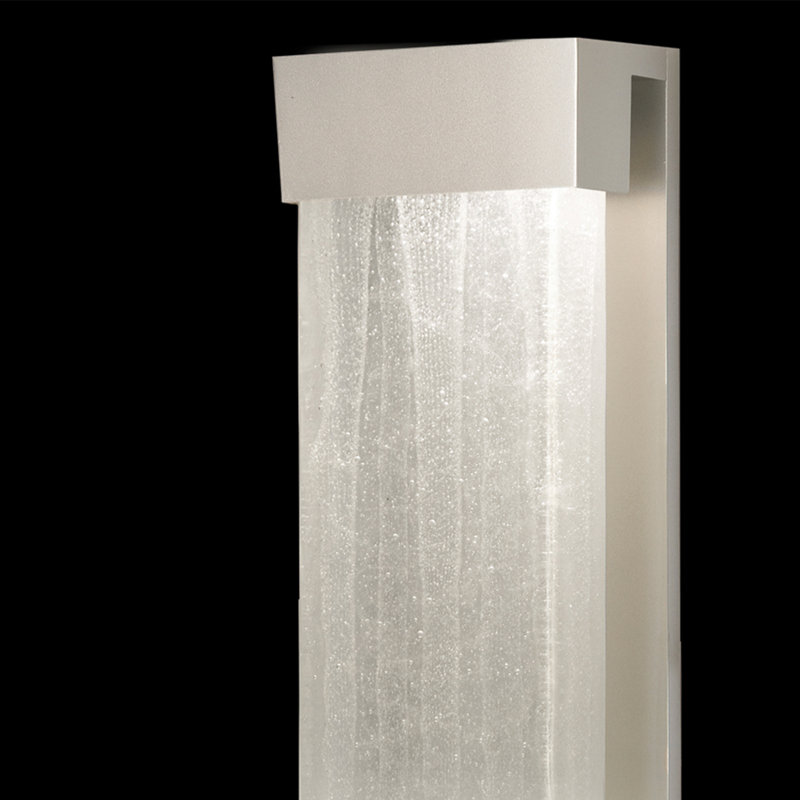 Crystal Bakehouse 2 - Light Outdoor Flush Mount, 24" H x 7" W, Silver, Clear