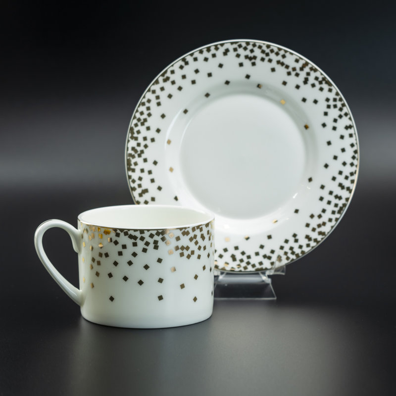 Ensemble de 2 tasses à confettis en porcelaine tendre et 8 onces