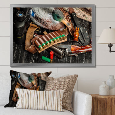 Équipement de chasse sur toile