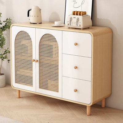 Armoire de rangement minimaliste de style crème