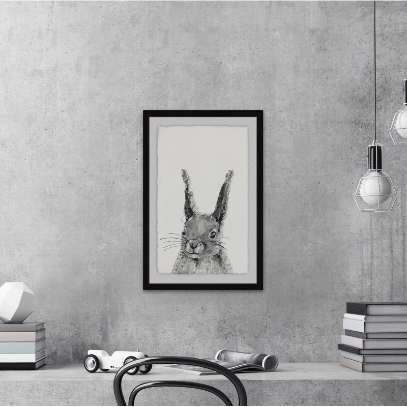 Gray Rabbit - Painting, 91cm H x 61cm W