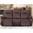 Edder Billiot 79.2"W Faux Leather Dual Manual 3-seater Recliner Sofa-297985685