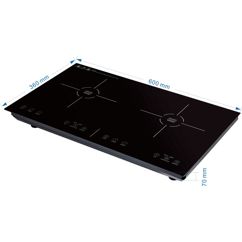 2 Zone Electric Hot Plate Cooker 1800w+1000w Double Hob Portable Table Top Hob Kitchen Stove