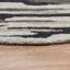 Tapis rond noir / gris en laine touffetée à la main à motif camouflage Karleigh-1629484448