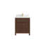 Teck 30 po Sonoma X P 22 po Meuble-lavabo simple en noyer foncé avec quartz Cove Edge-108368270