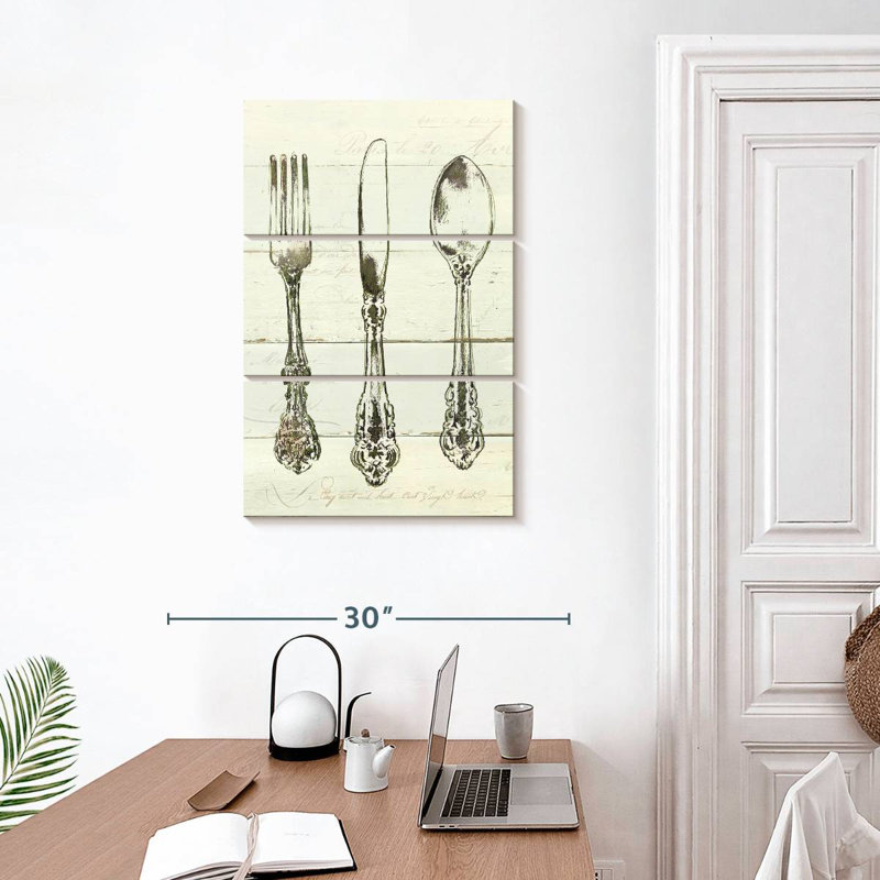 Ornate Kitchen Utensils, 32" H x 20" W
