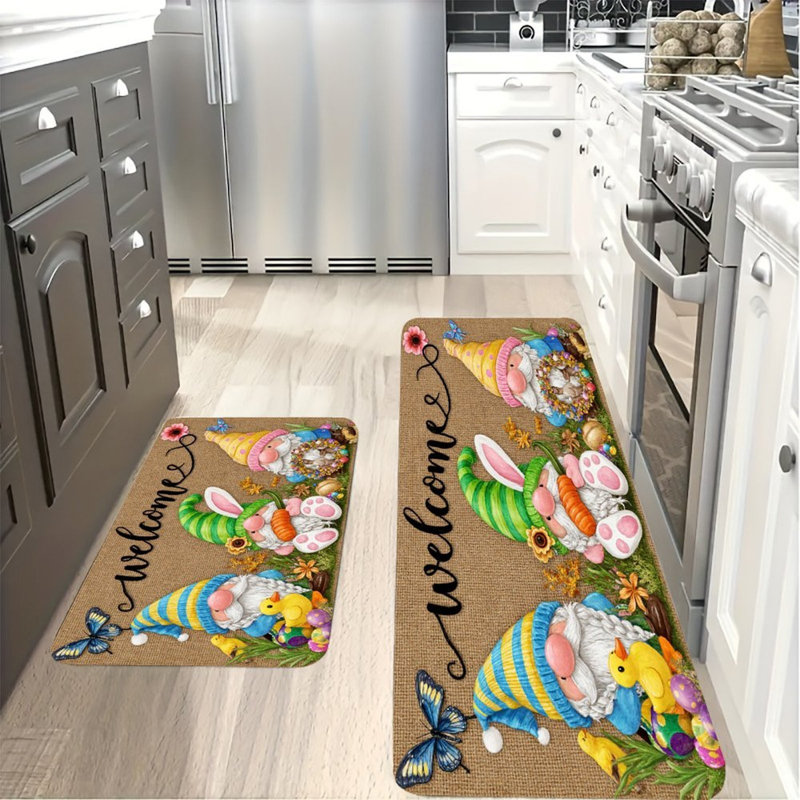 Easter Gnomes, Kitchen Mats Set of 2