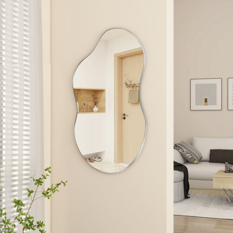 Cadre en métal Ashane, 32 po x 19 po, Argent