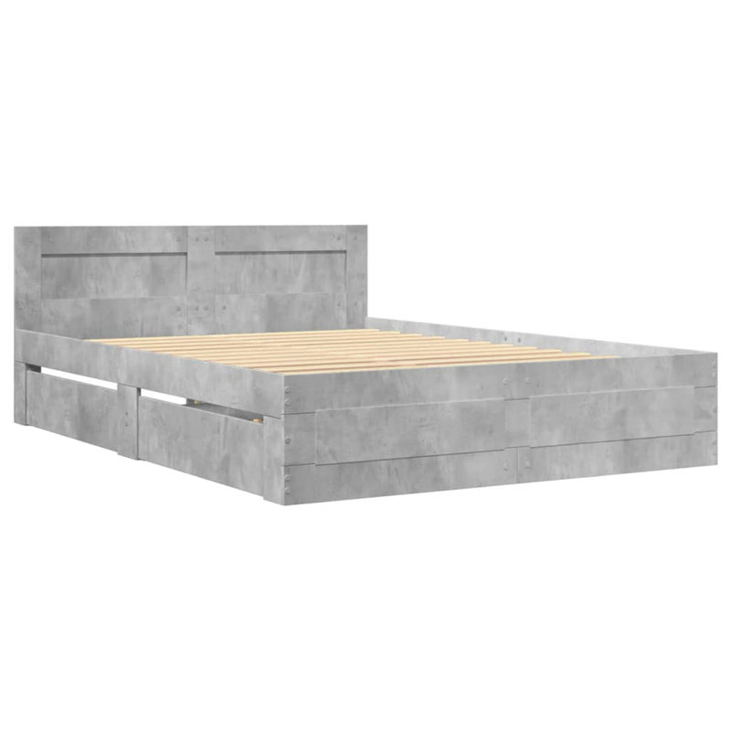 Storage Bed, Small Double (4'), Concrete Grey