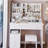41" Large Size Left Drawer Desktop Vanity Table+Cushioned Stool, Extra Large Touch Control LED Mirror, 3-color Switch, Multi Layer High Capacity Storage Fashionable Dresser, Suitable For Large Space-137469679
