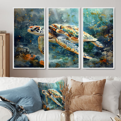 «Sea Turtle Journey II - Ensemble de créatures marines»
