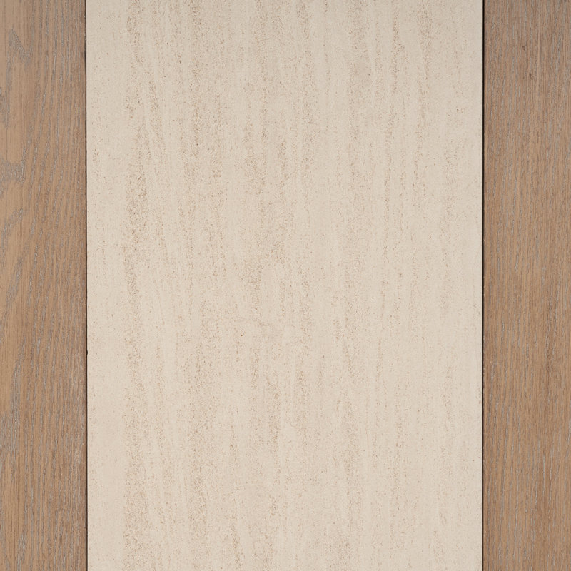 Table de salle à manger 84 po x 42 po x 30 po (panneau de fibres à densité moyenne / bois massif) - beige 1 pièce