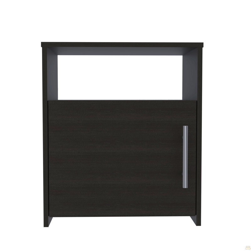 Nightstand Cuarzz, One Cabinet, Black
