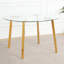 Ensemble de table de salle à manger moderne et minimaliste en verre avec pieds en métal galvanisé pour les restaurants et les cuisines