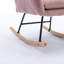 Chaise berçante de 35,5 pouces avec poche, fauteuil rembourré avec dossier haut pour la chambre à coucher du salon-104411570