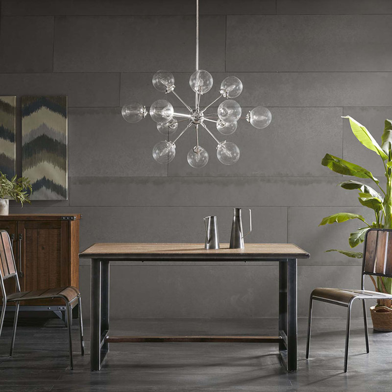 Lustre 12 lumières avec très grandes ampoules Paige