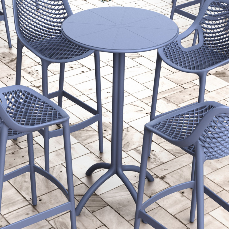 Plastic Bar Table, Dark Gray