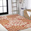Tapis intérieur / extérieur à motif floral texturé orange / crème Zinnia-2098090152
