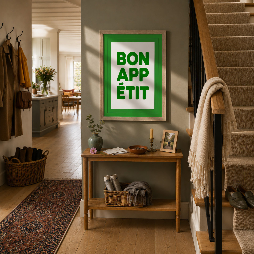 Bon Appétit Typography - Framed Print