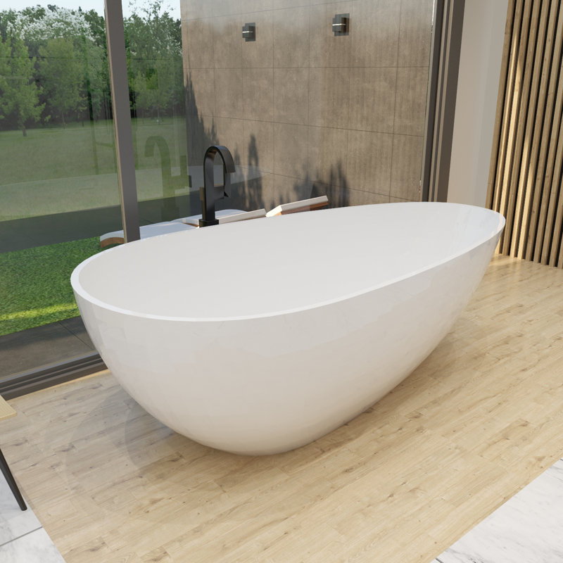 67'' x 33.5'' Soaking Solid Surface Bathtub