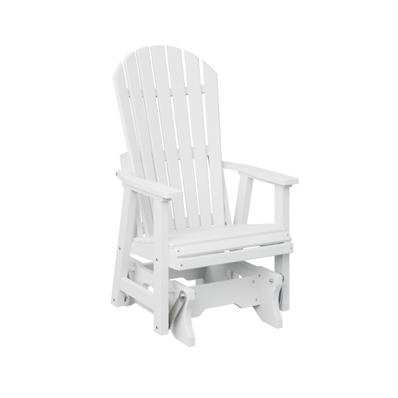 Comfo Back Outdoor Glider, White