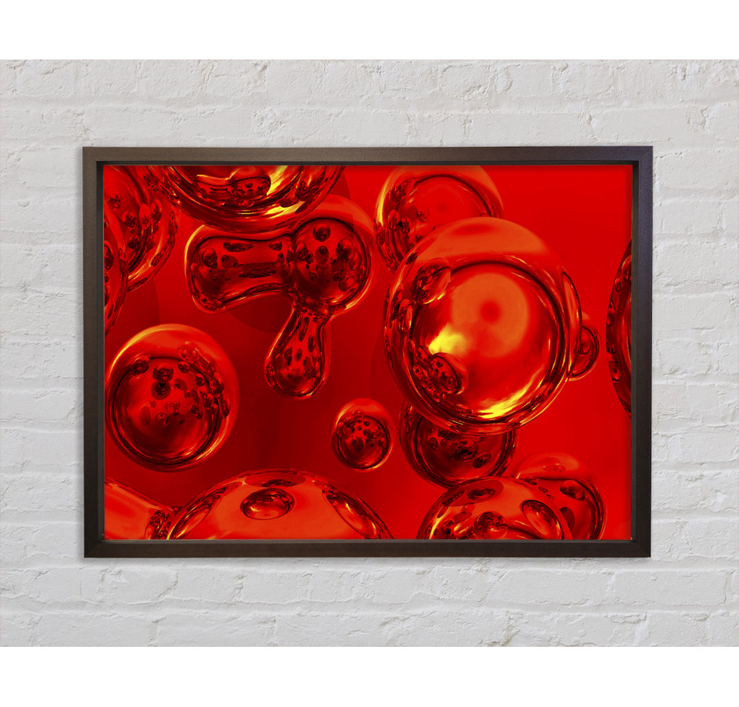 Liquid Fire Bubbles - Einzelbildrahmen Kunstdrucke auf Leinwand