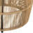 Zyan Outdoor Coffee Table, 22 Inch Natural Brown Rattan Wicker, Steel Frame