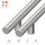 Barre de poignée de porte ronde à tirer / pousser - Acier inoxydable contemporain contemporain à long poignée de porte à tirer en acier inoxydable pour la porte d'entrée de la maison-101784640