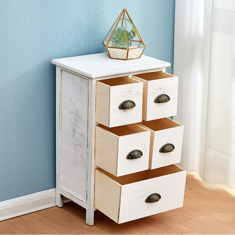 Golden Heights Solid Wood 40cm W 5 - Drawer Chest of Drawers