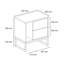 Hazer 2-Drawer Nightstand with Shelf, Metal Legs-1226016614
