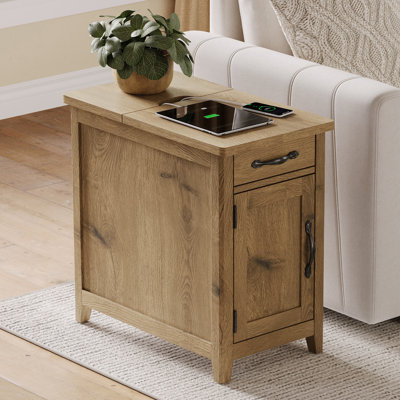 Callison End Table with Storage and Charging Station