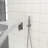 Brushed Nickel 12 Inch Wall Mounted Dual Shower System, - Scald Valve, Rainfall And Handheld With Extensive Spray Coverage Square , Balanced Finish, For Different Uses-127343024