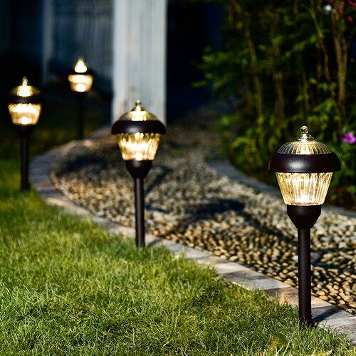 gigalumi Bronze Low Voltage Solar Powered Integrated LED Pathway Light ...