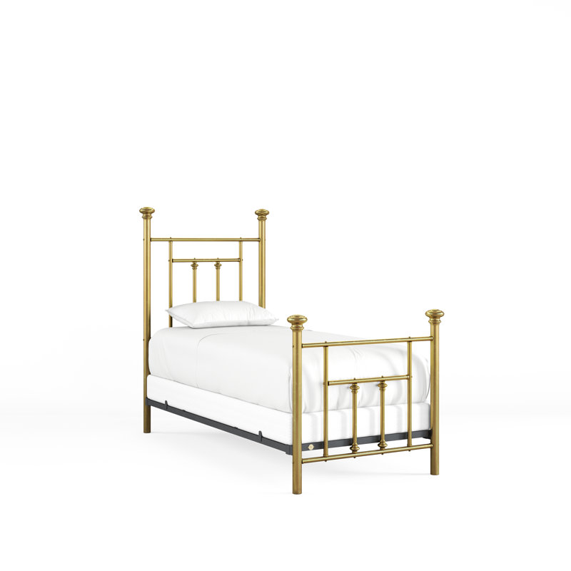101 Generations Bed | Complete Standard, Natural Brass, Twin
