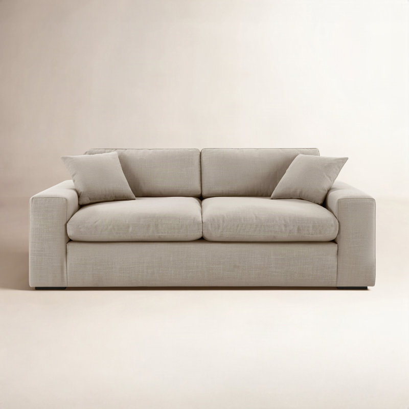 Asher 82" Upholstered Sofa, Lin performance Effie
